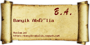 Banyik Abélia névjegykártya